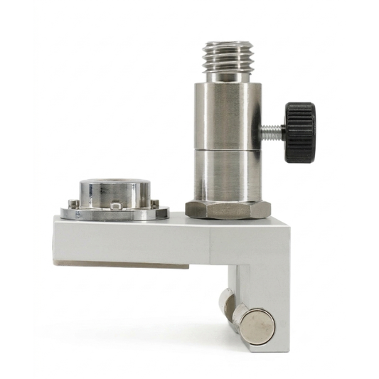 Rail shoe magnetic mount with 5/8-inch thread for securing surveying equipment to railway tracks