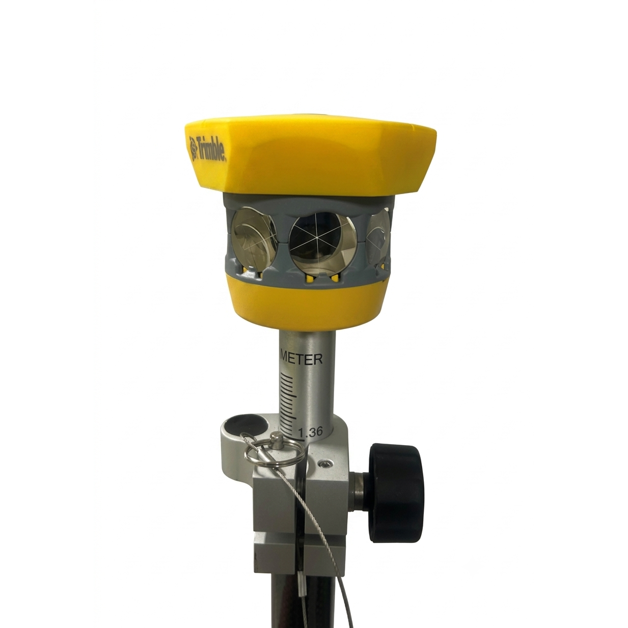 2.5M carbon fiber aluminum GNSS survey pole for GPS receivers